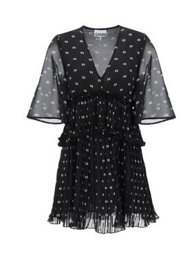 NWT GANNI Ganni Butterfly Mini Dress Size 34 XS